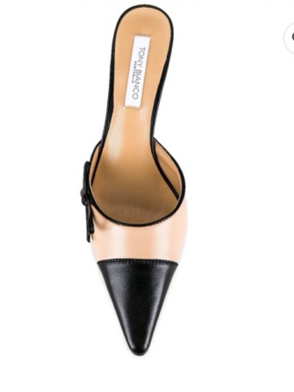 Tony Bianco Shirley Mule in Beige and Black - Size 7 - Picture 4 of 9